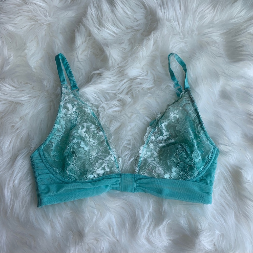 Free People Fool’s Gold Ombré Lace Bra Sz 32D - Picture 2 of 4